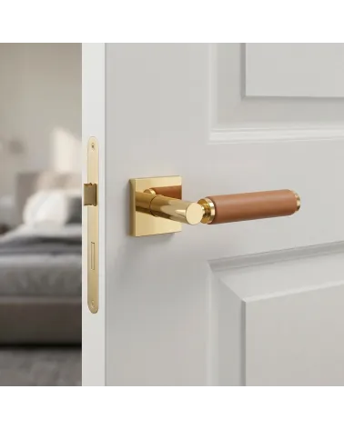 Maniglia per Porta in Pelle dallo Stile Contemporaneo | Design Pulito e Moderno