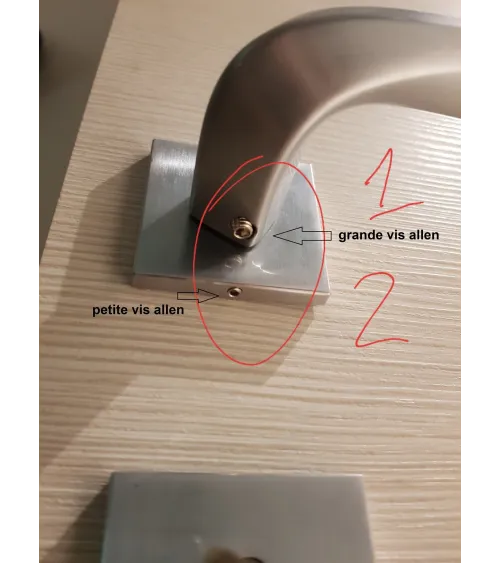 Piccola vite a brugola testa conica (vite puntale) per maniglia per porta - maniglia design