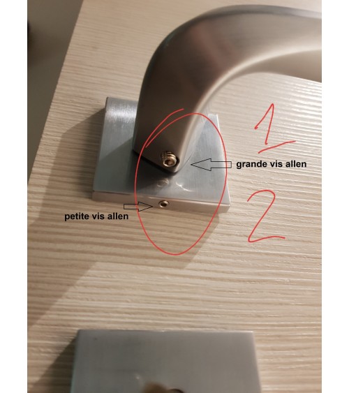 Piccola vite a brugola testa conica (vite puntale) per maniglia per porta - maniglia design