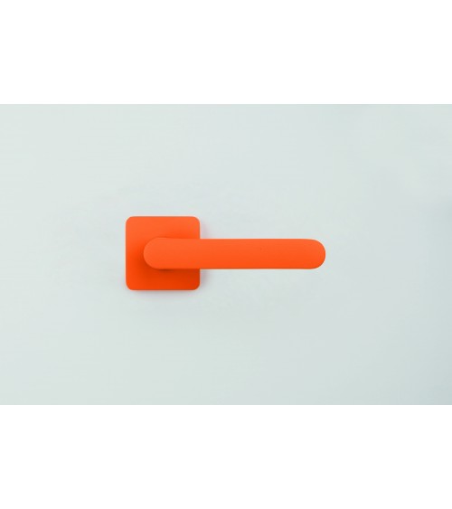 Maniglia per porta color marrone, placca quadrata - Colombo Design Mood - maniglia design