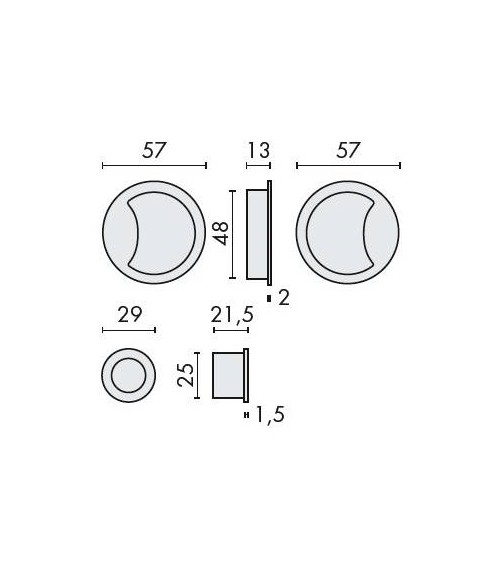 Maniglia per porta scorrevole sobria COLOMBO DESIGN ferramenta design