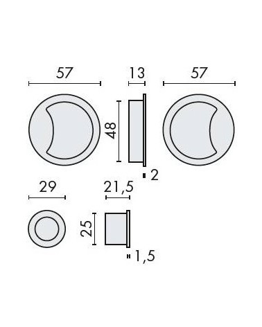 Maniglia per porta scorrevole sobria COLOMBO DESIGN con dimensioni