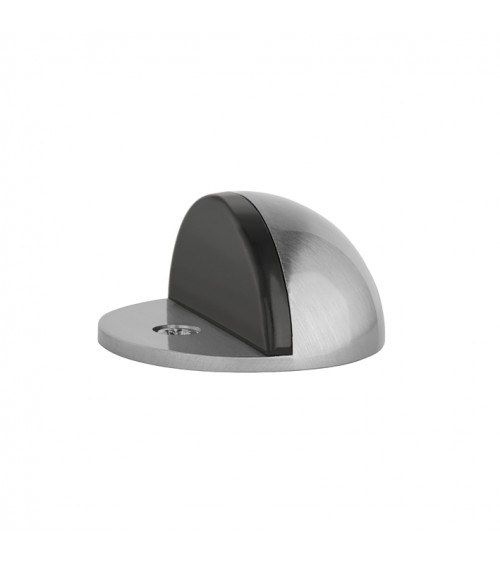 Fermaporta cromo satinato DS21, da pavimento - maniglia design