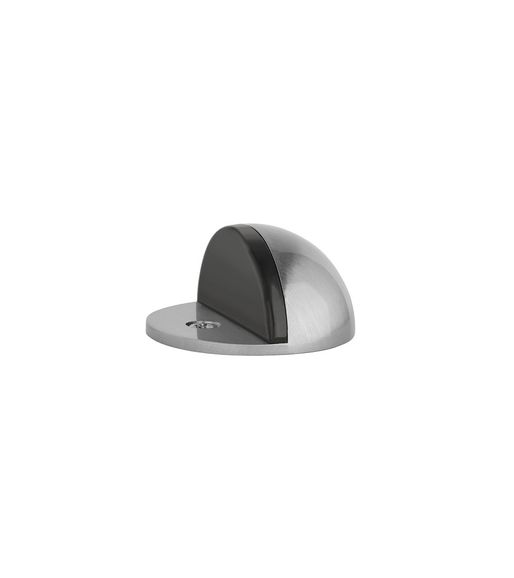 Fermaporta cromo satinato DS21, da pavimento - maniglia design