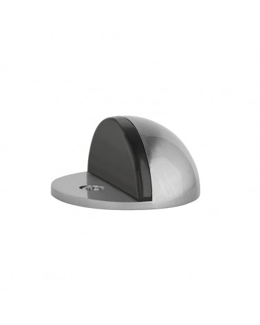 Fermaporta cromo satinato DS21, da pavimento - maniglia design