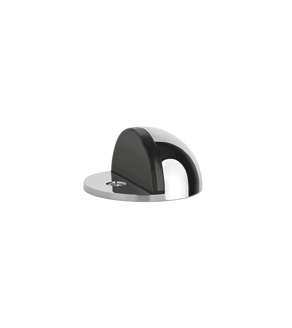 Fermaporta cromo lucido DS21, da pavimento - maniglia design
