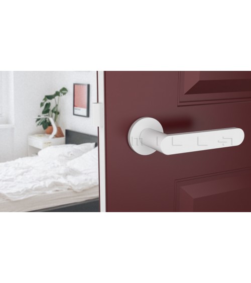 Maniglia per porta colore bianco ALORA design