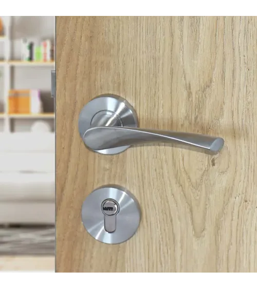 Maniglia per porta St Macaire in acciaio inox satinato opaco — Acciaio inossidabile