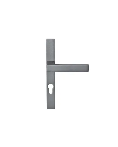 Maniglia profilo stretto alluminio/PVC effetto inox su placca 26 mm | MILLAMANIGLIE