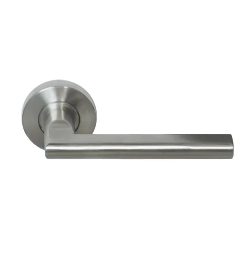 Maniglia per porta NEW PYLA in acciaio inox 316 su rosetta rotonda | MillaManiglie