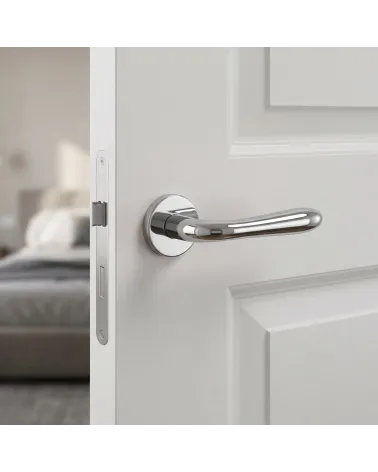 Maniglia per Porta Cromata Lucida Chic e Scintillante - Modello TUPAI 294