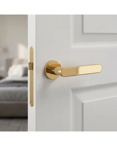 Maniglia per Porta in Oro Lucido Scintillante - Modello ALORA