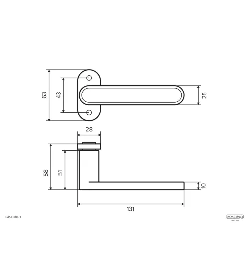 Maniglia per porta in ferro nero