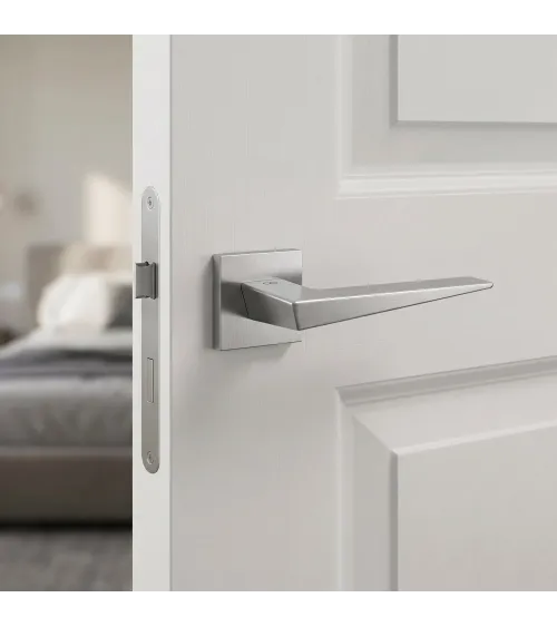 Maniglia per porta cromo spazzolato VEGA - maniglia design