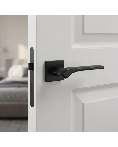Maniglia per Porta Nera dal Fascino Senza Tempo - Modello BERGERIA