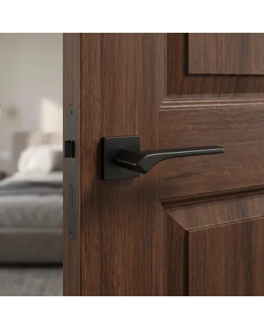 Maniglia per Porta Nera dal Fascino Senza Tempo - Modello BERGERIA