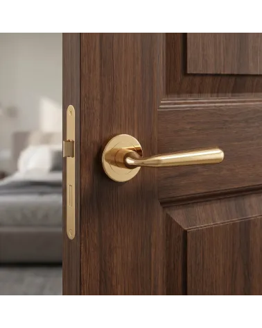 Maniglia per porta oro lucido dall'eleganza sublime - Modello HANDY