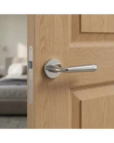 Maniglia per Porta Cromo Lucido Brillante ed Elegante - Modello HANDY