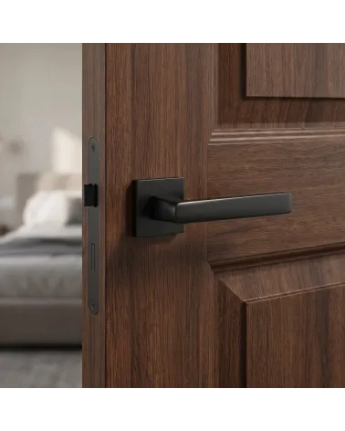 Maniglia per Porta Nera per una decorazione sobria ed elegante - Modello ADANA