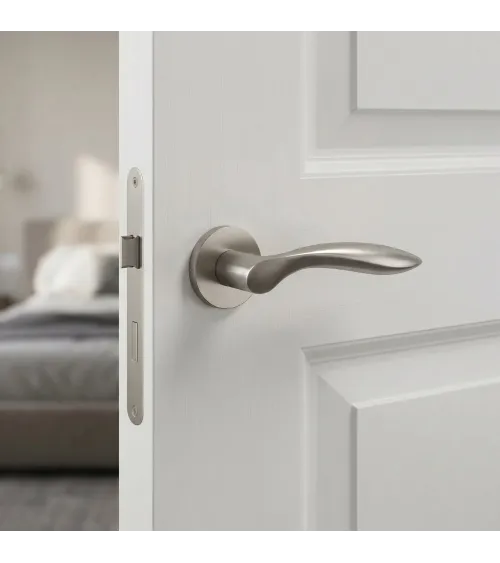 Maniglia per porta STILE PULIA in alluminio nichel