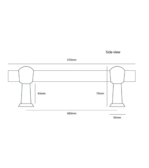 Maniglione COMT CDF 300 mm in ottone spazzolato non verniciato | MillaManiglie