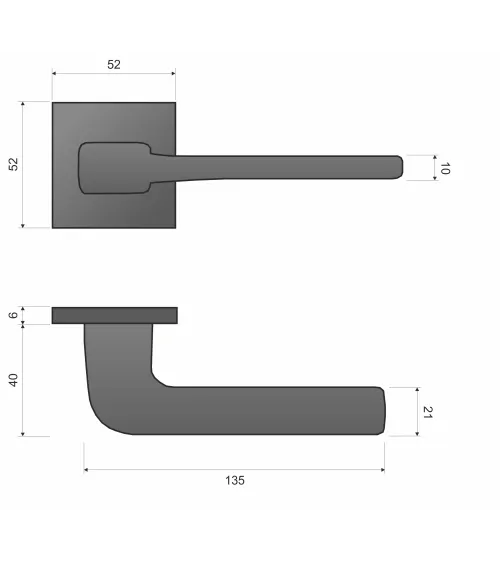 Maniglia per porta cromo spazzolato VEGA - maniglia design