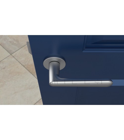 Maniglia per porta in cromo satinato ARIA design