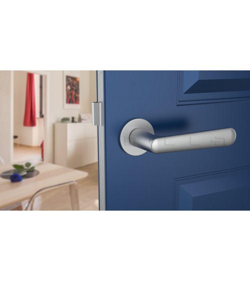 Maniglia per porta in cromo satinato ARIA design