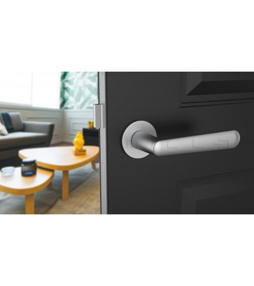 Maniglia per porta in cromo satinato ARIA design