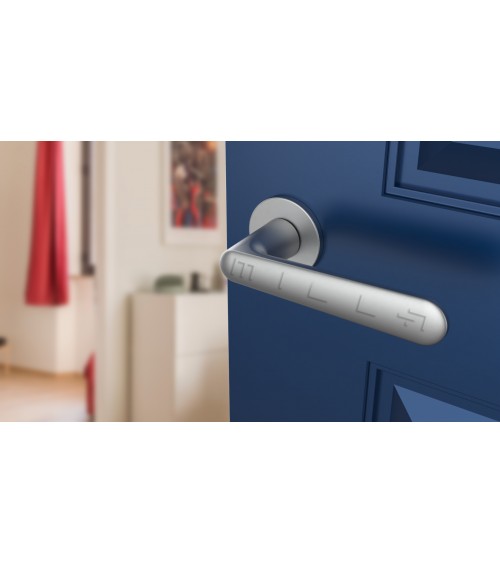 Maniglia per porta in cromo satinato ARIA design
