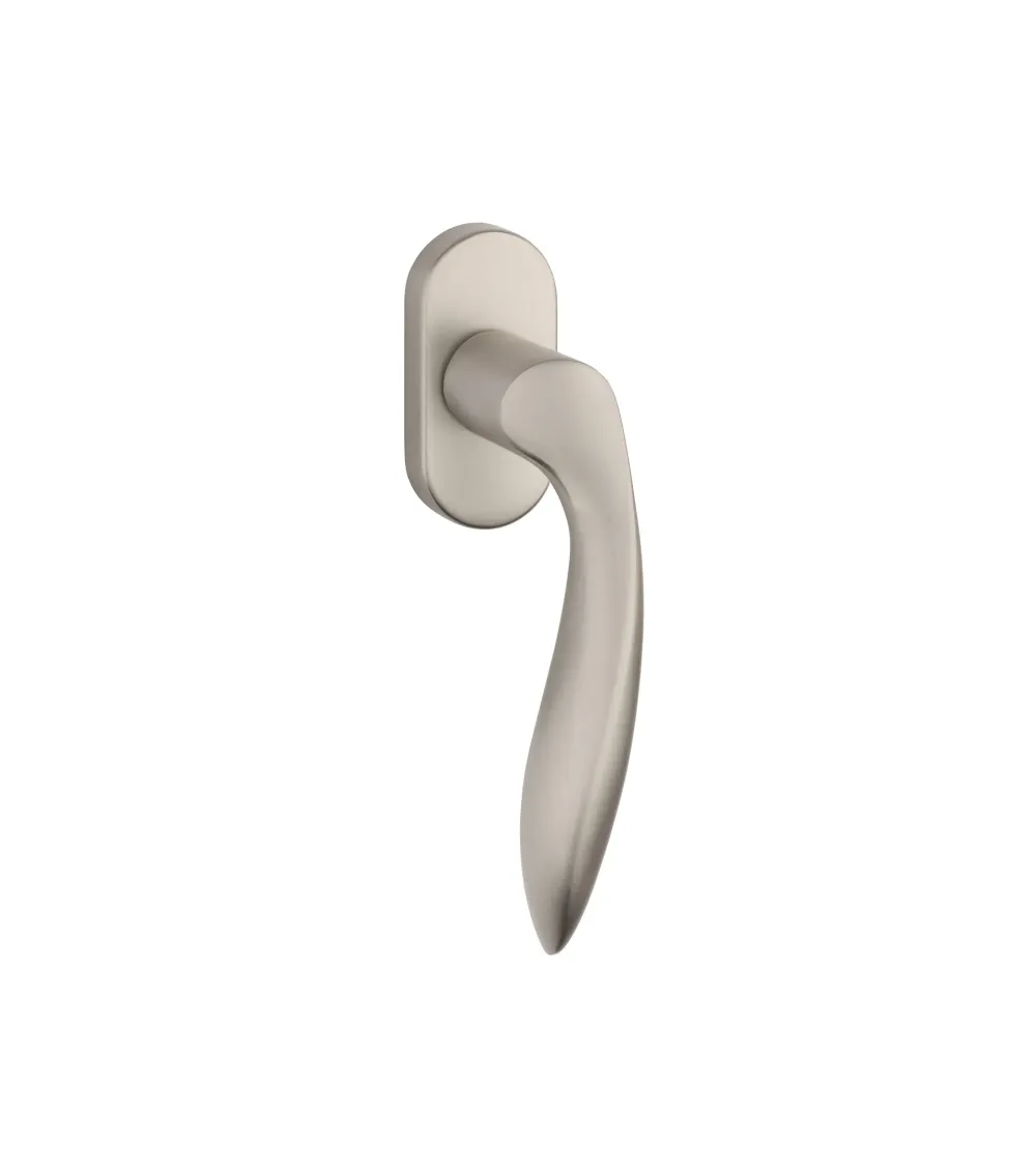 Maniglia per finestra PULIA in alluminio nichelato opaco