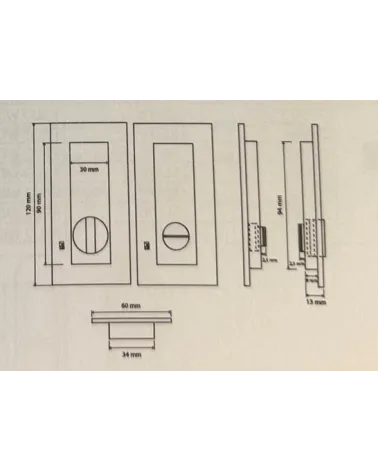 Maniglia a incasso WC PSLR PURE | MillaManiglie