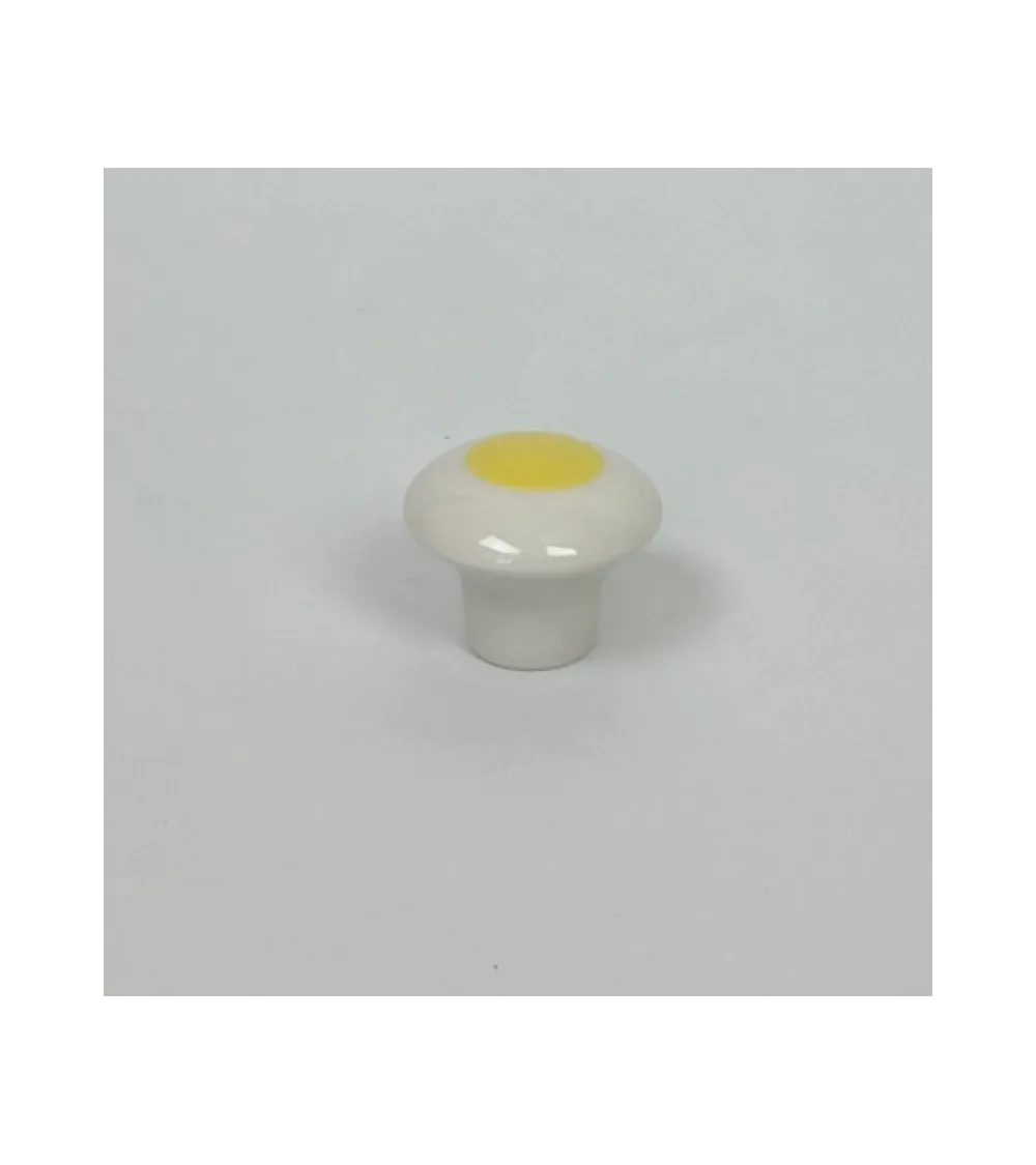 Gancio da parete in porcellana Dot giallo sole, taglia S – Anne Black