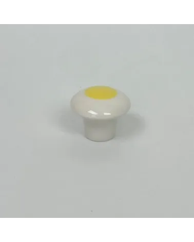 Gancio da parete in porcellana Dot giallo sole, taglia S – Anne Black