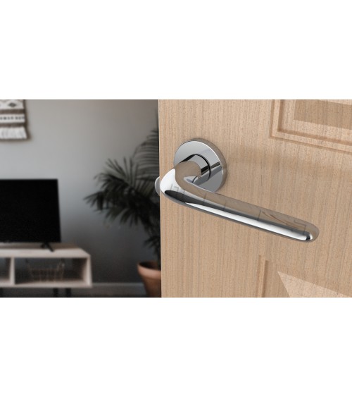Maniglia per porta AZALIA design in cromo lucido