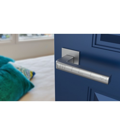 Maniglia per porta cromo satinato SALICE ferramenta design