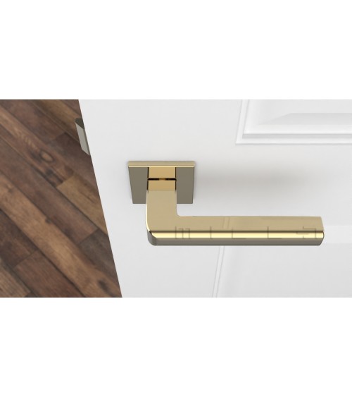 Maniglia per porta oro lucido SALICE ferramenta design