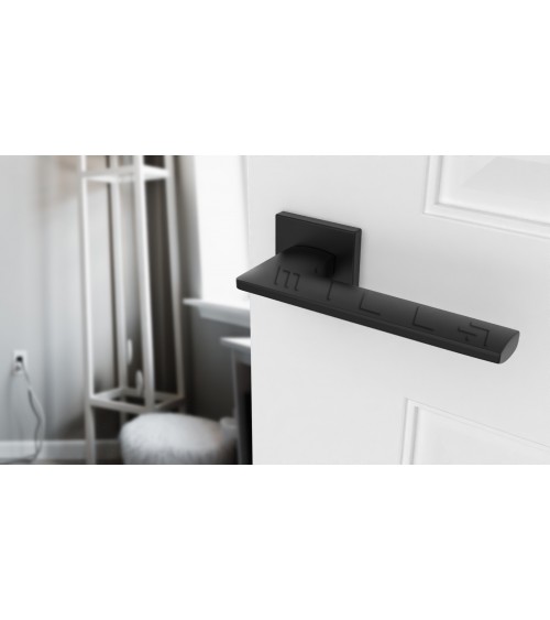 Maniglia per porta nera opaca LUNARIA maniglia design