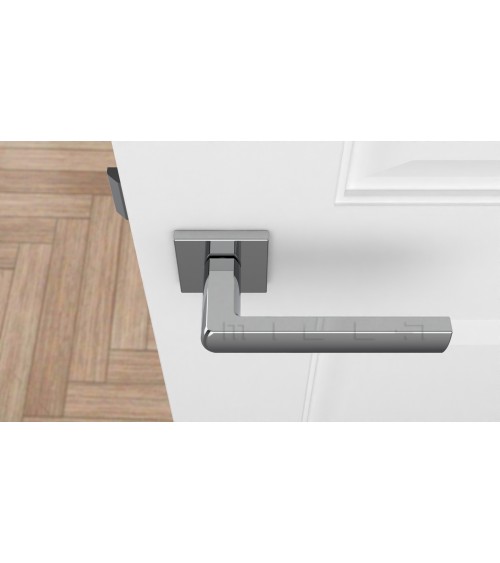 Maniglia per porta cromata lucida HOSTA ferramenta design