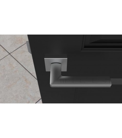 Maniglia per porta in cromo satinato PYROLA ferramenta design