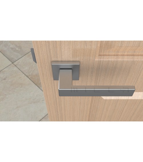 Maniglia per porta cromata satinata PINA design