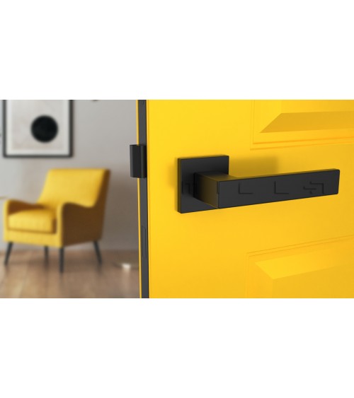 Maniglia per porta nera PINA design