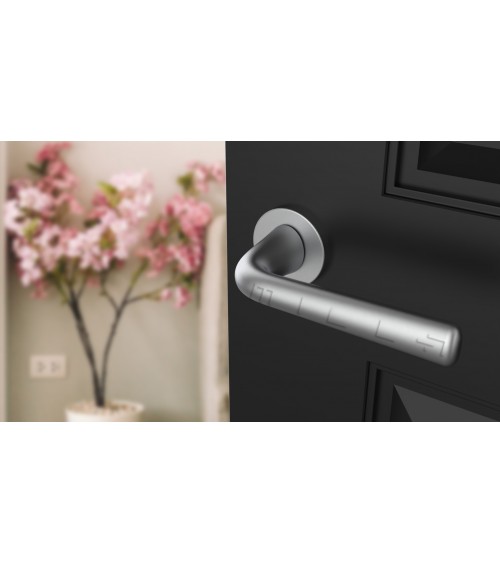 Maniglia per porta cromo satinato TULIPA porta interna design
