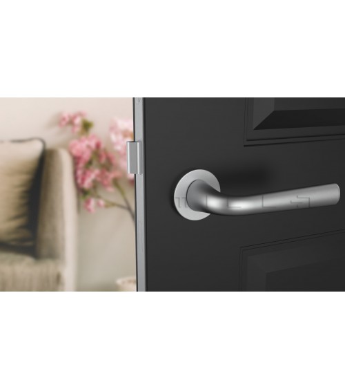 Maniglia per porta cromo satinato TULIPA porta interna design