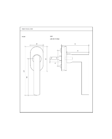 Maniglia per finestra stilizzata bronzo 1920 - maniglia design