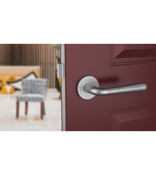 Maniglia per porta IRGA cromata satinata maniglia di design