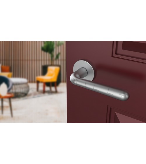 Maniglia per porta IRGA cromata satinata maniglia di design