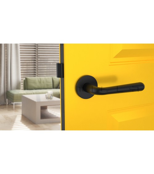 Maniglia per porta IRGA nera opaca maniglia design