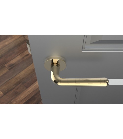 Maniglia per porta IRGA oro lucido maniglia design