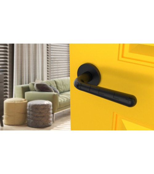 Maniglia per porta IRGA nera opaca maniglia design